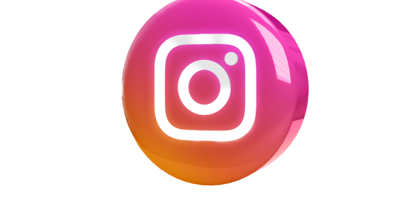 glowing instagram logo on a realistic 3d circle.png